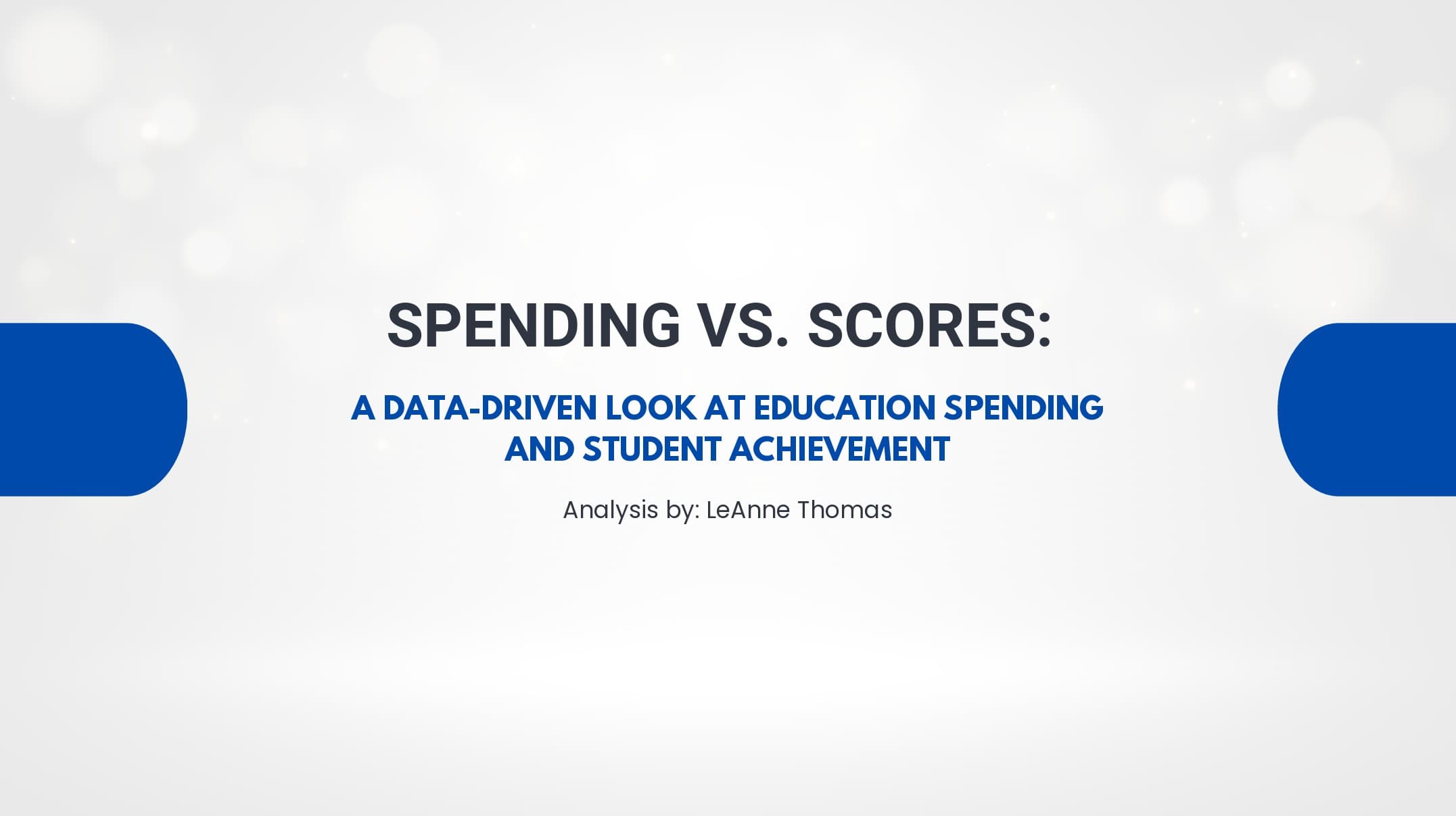 Analyzed education spending vs student performance data using Python in Jupyter Notebook and Power BI